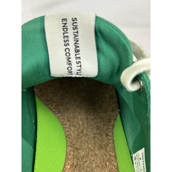 Cariuma OCA Shoes Women's Size 9 Green Canvas Low Top Lace Up Casual Sneaker - Picture 10 of 12